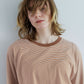 MEYAME BORDER SLIT LONG SLEEVE TEE