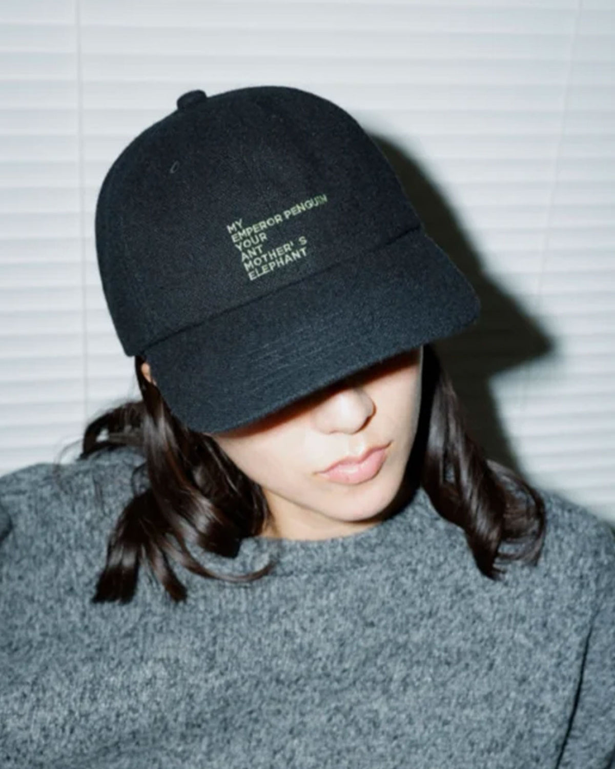 MEYAME WOOL EMBROIDELY CAP (TATEYOMI)