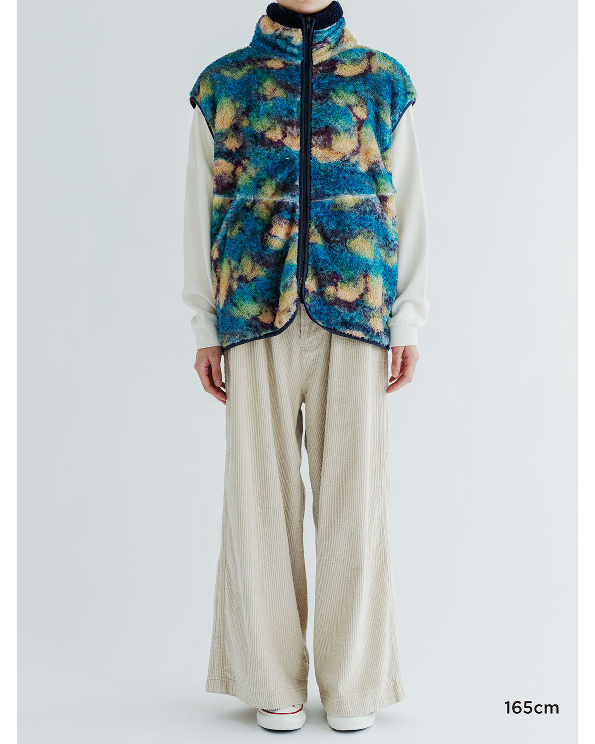 MEYAME PRINT/ SOLID REVERSIBLE FLEECE VEST