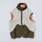 MEYAME PRINT/ SOLID REVERSIBLE FLEECE VEST