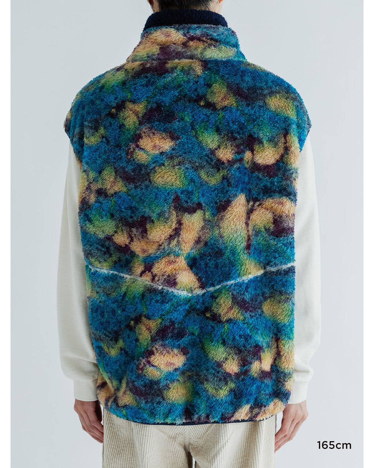 MEYAME PRINT/ SOLID REVERSIBLE FLEECE VEST