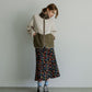 MEYAME PRINT/ SOLID REVERSIBLE FLEECE JACKET