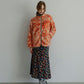 MEYAME PRINT/ SOLID REVERSIBLE FLEECE JACKET