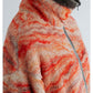 MEYAME PRINT/ SOLID REVERSIBLE FLEECE JACKET