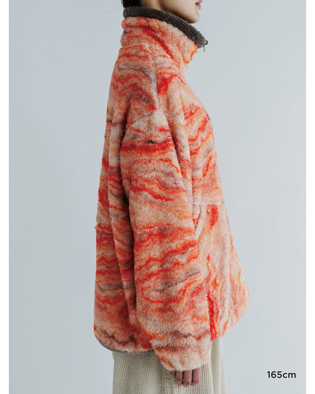 MEYAME PRINT/ SOLID REVERSIBLE FLEECE JACKET