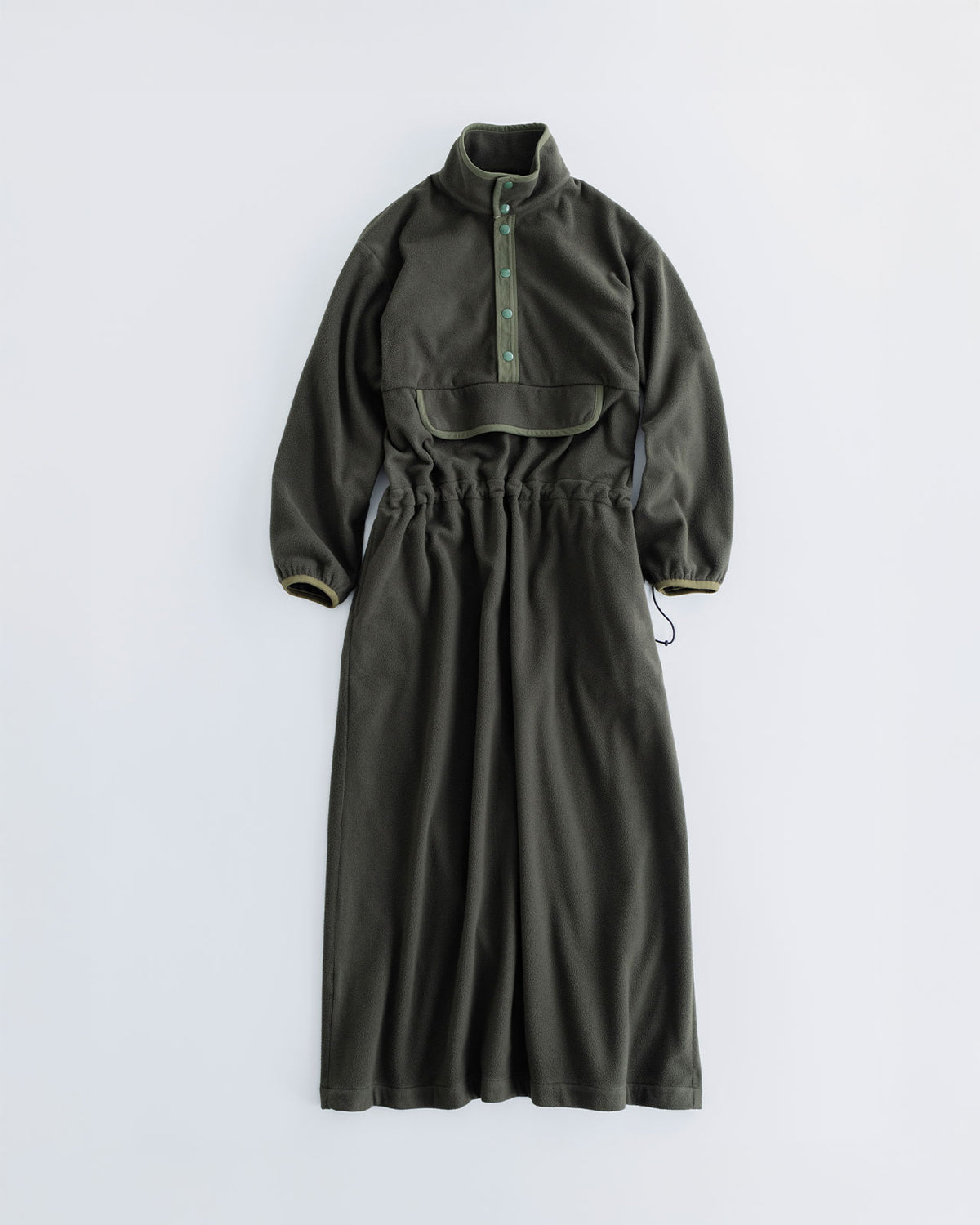 MEYAME FLLECE SNAP LONG DRESS