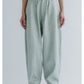MEYAME BRUSHED JAZZ NEP DENIM  WIDE TUCK PANTS
