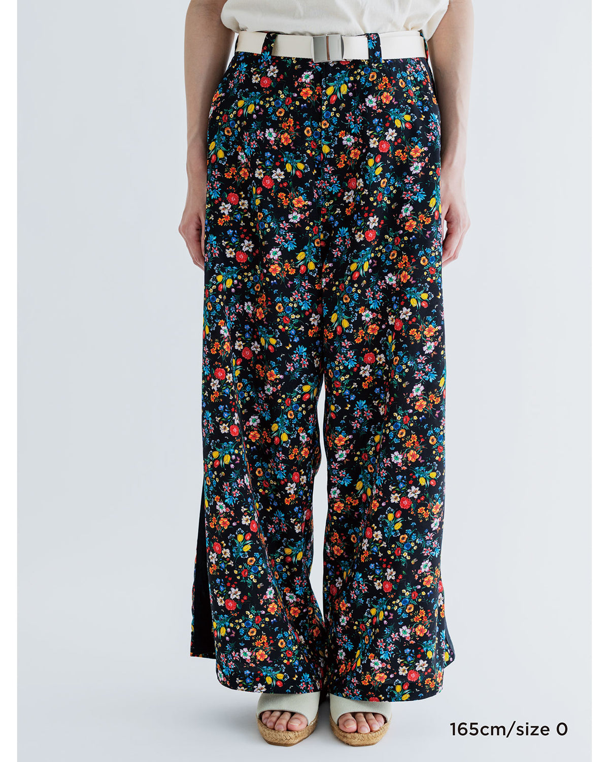 MEYAME SIDE LINE WIDE PANTS ( FLOWER )