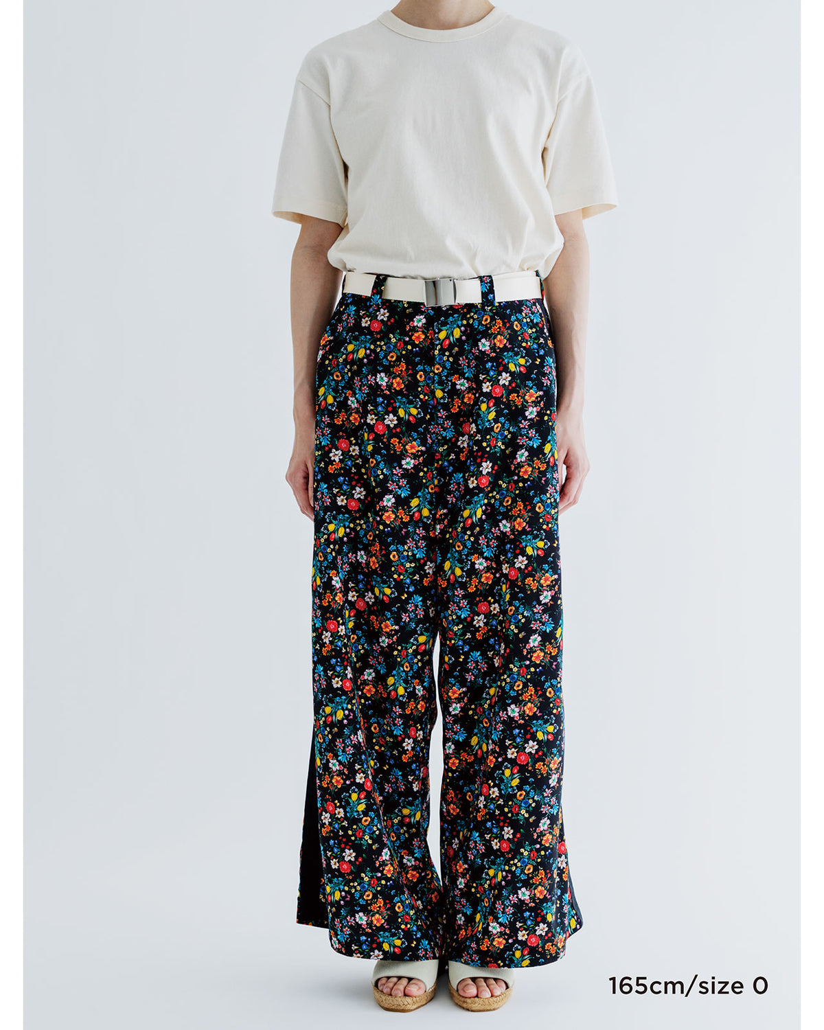 MEYAME SIDE LINE WIDE PANTS ( FLOWER )