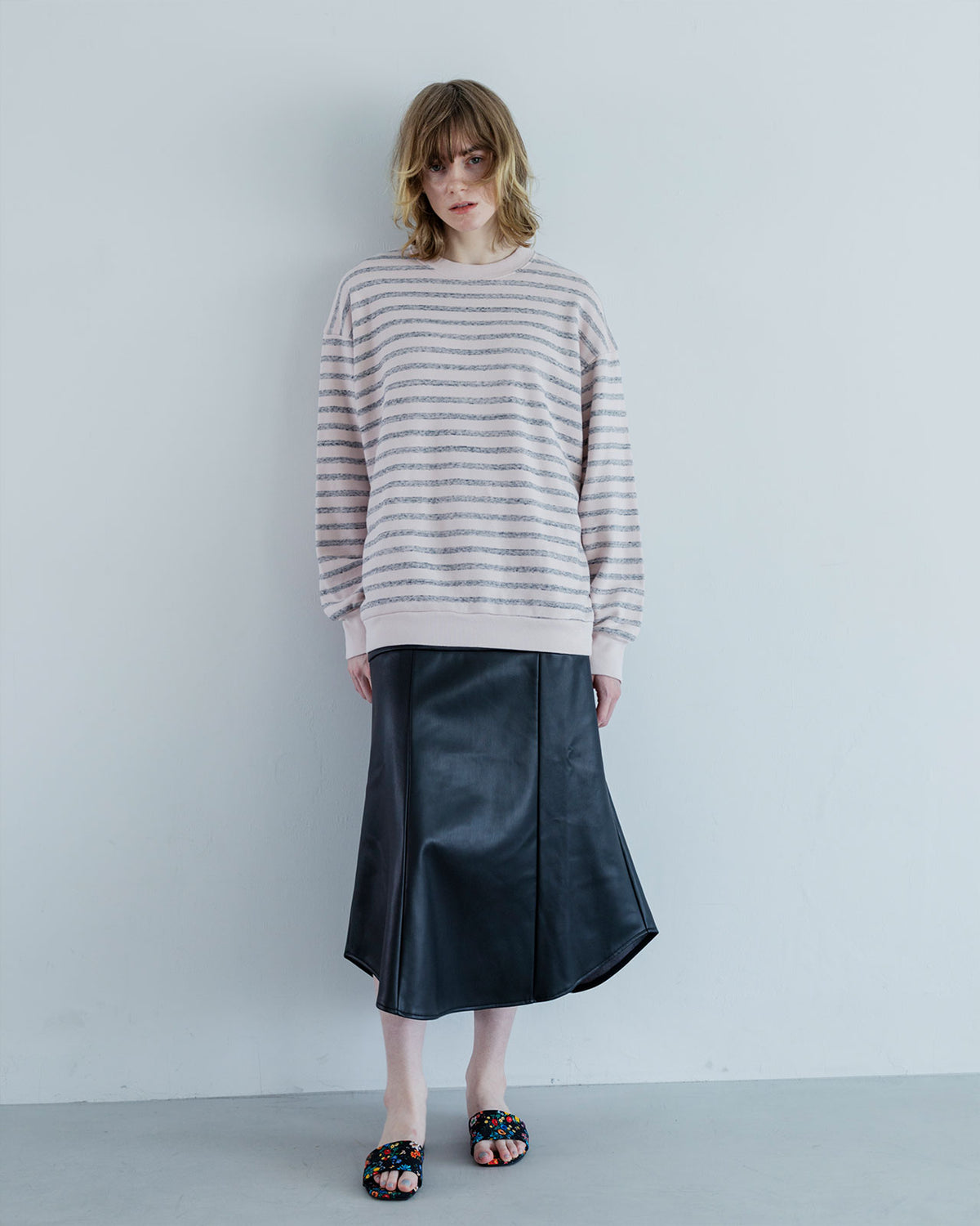 MEYAME SYNTHETIC LEATHER BEAUTIFUL SKIRT