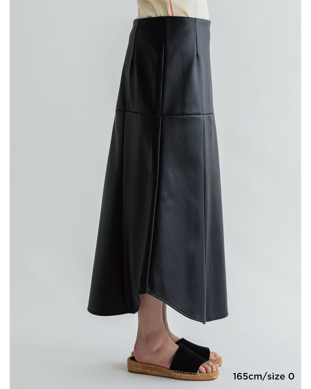 MEYAME SYNTHETIC LEATHER BEAUTIFUL SKIRT