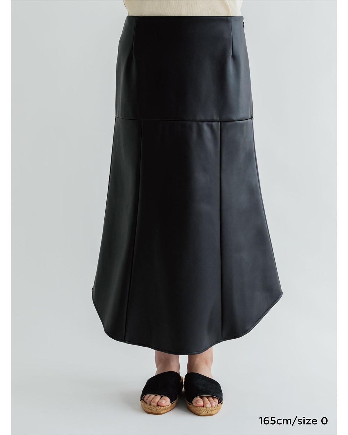 MEYAME SYNTHETIC LEATHER BEAUTIFUL SKIRT