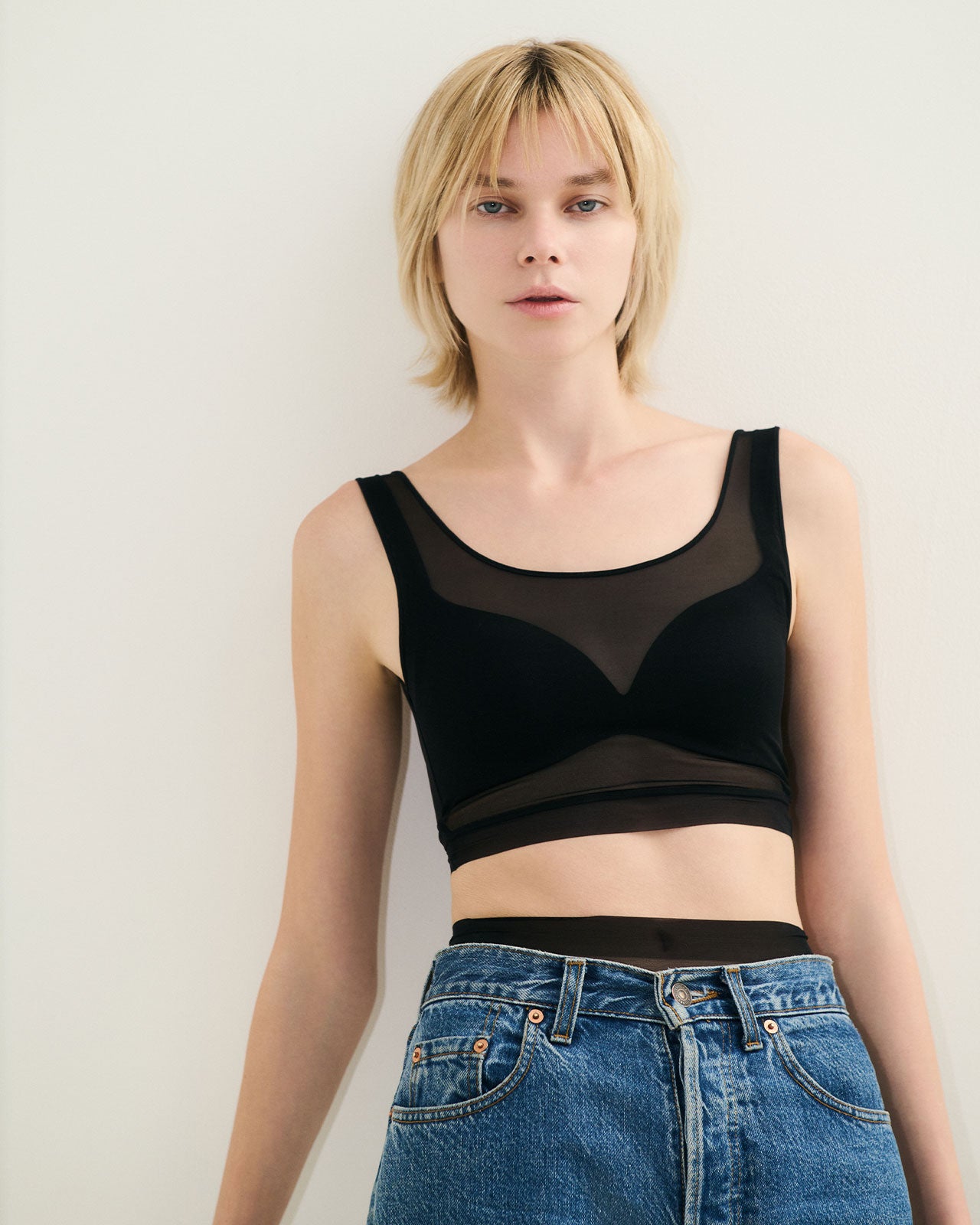 NICE NICE MOMENT MESH BRA TANK – Shinzone