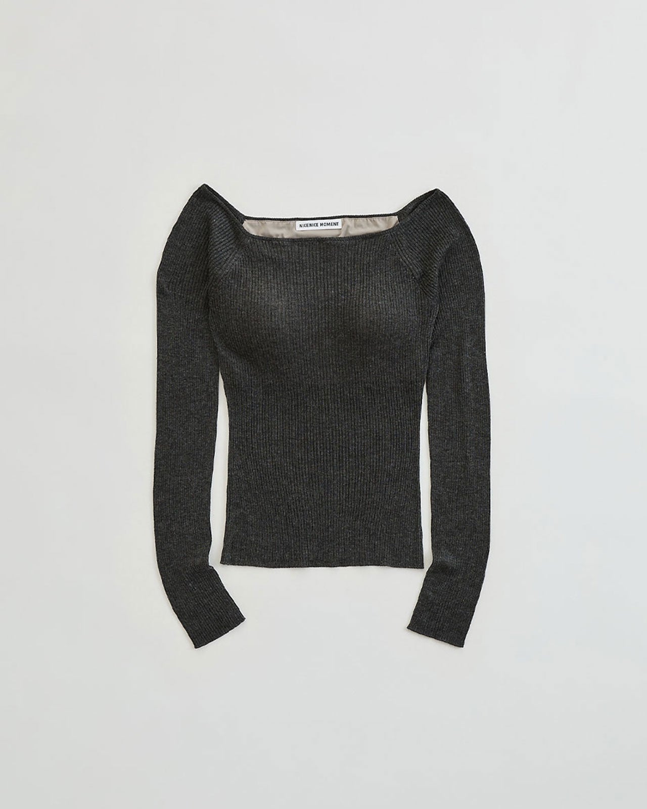 NICE NICE MOMENT OPEN SHOULDER RIB SHELL