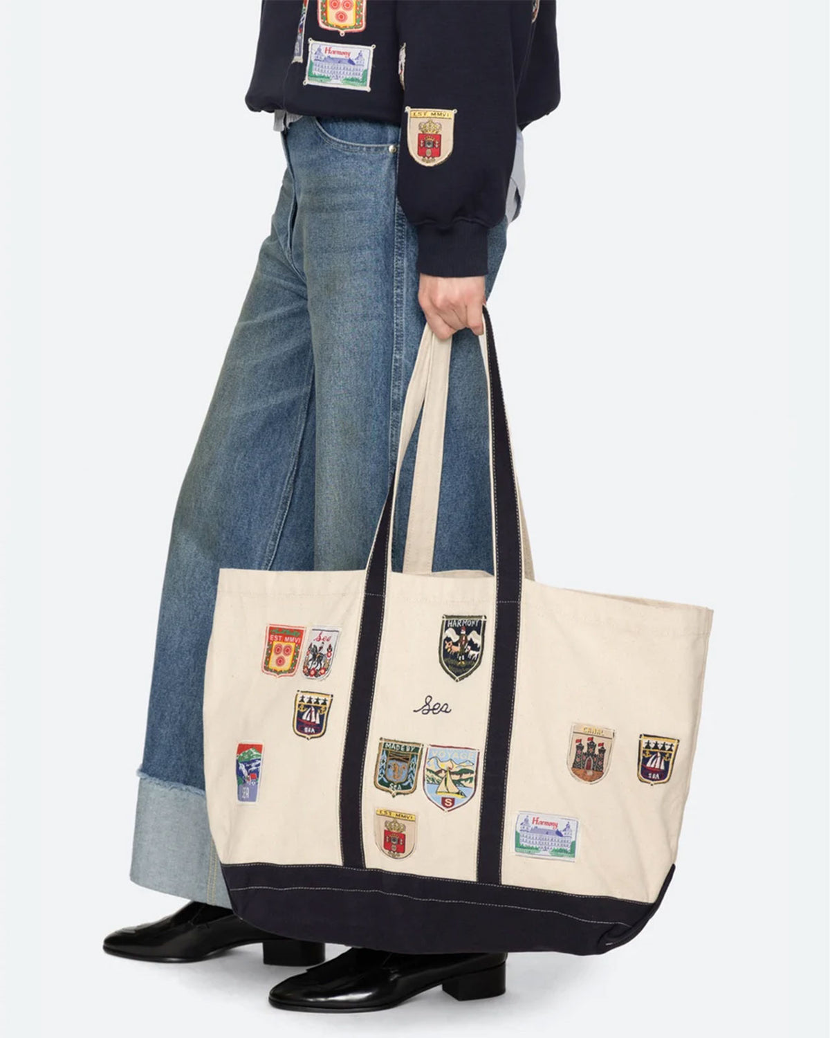 SEA NEW YORK DAVIS PATCHWORK TOTE BAG
