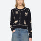 SEA NEW YORK  MARGEURITE LACE PATCH L/SLV CARDIGAN