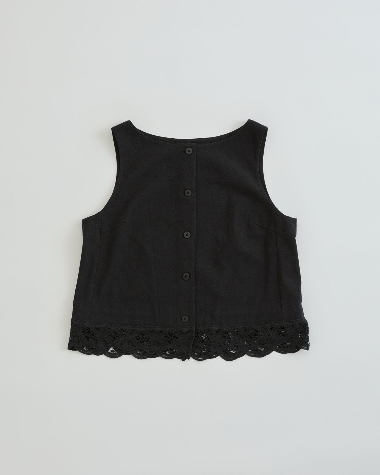プロトンドパリ ウィンドベスト ジレ M 黒 ブラック BATTENBERG LACE GILET – Shinzone