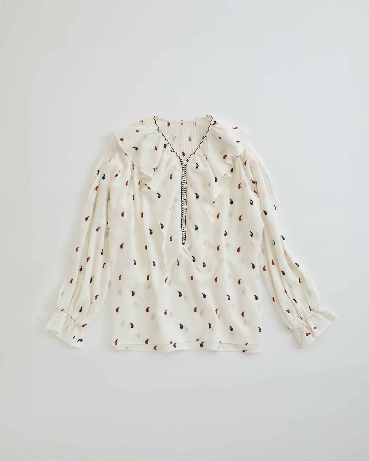 【4月上旬お届け】PAISLEY EMBROIDERED BLOUSE