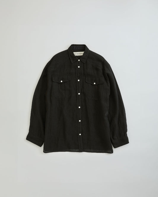 【4月中旬お届け】LINEN WESTERN SHIRT