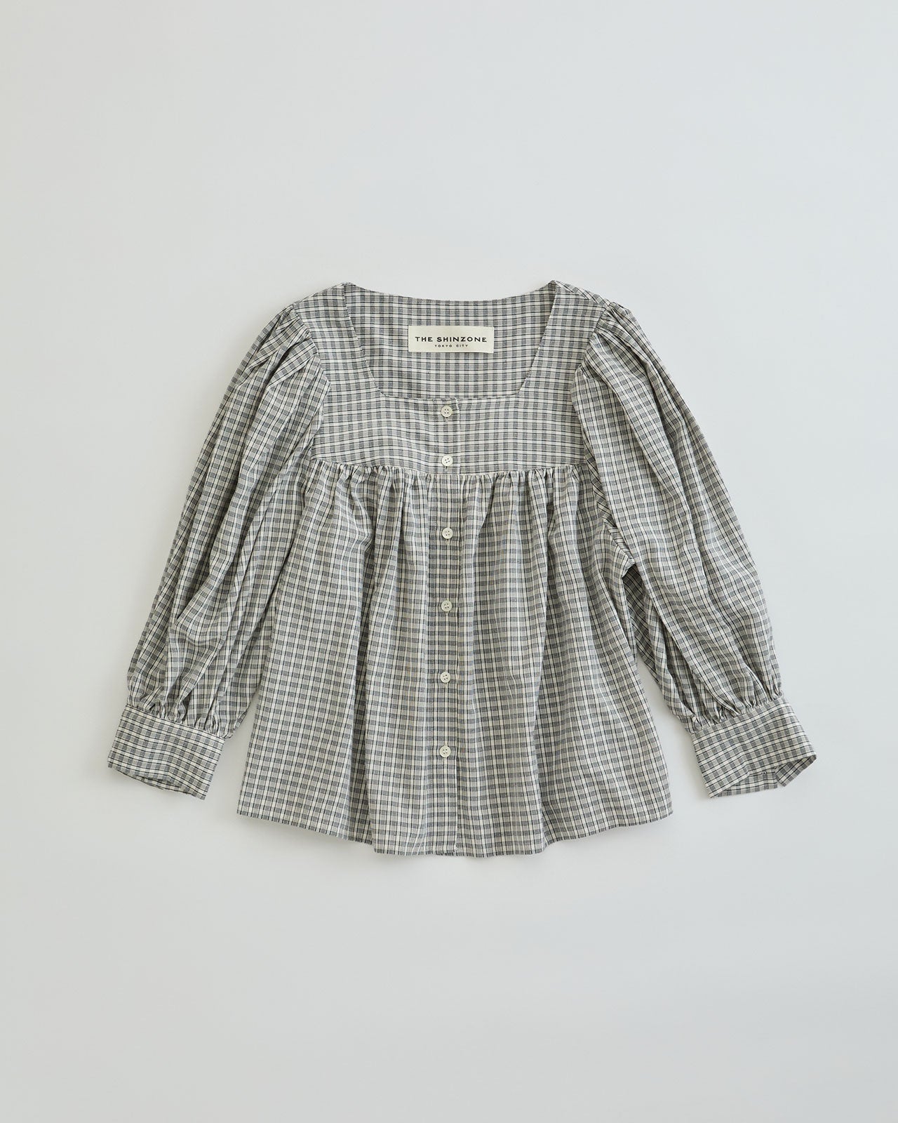 DOBBY CHECKED BLOUSE – Shinzone