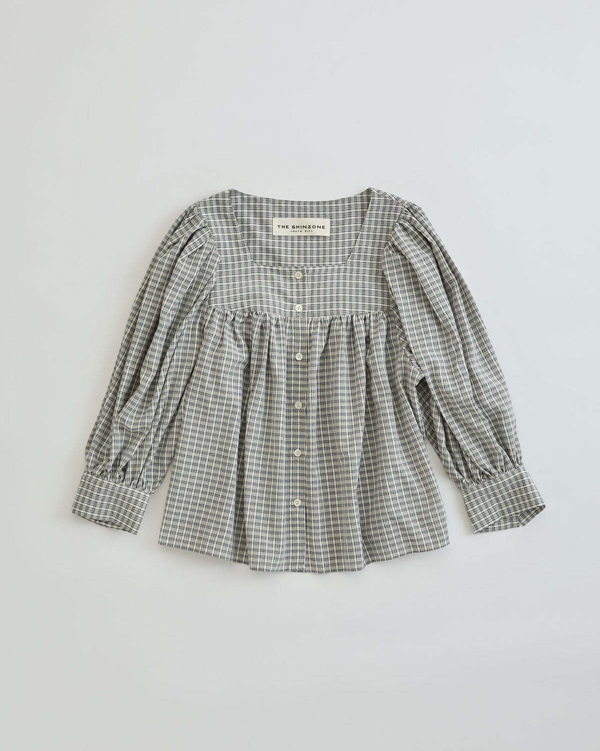 DOBBY CHECKED BLOUSE – Shinzone