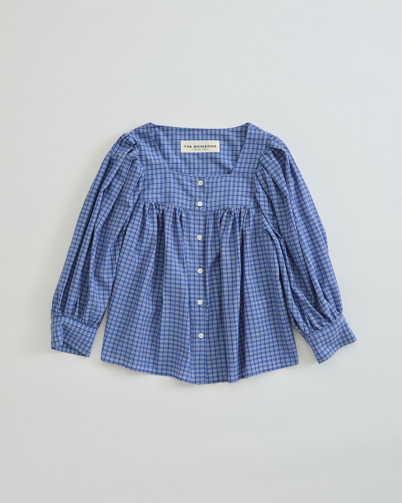 DOBBY CHECKED BLOUSE – Shinzone
