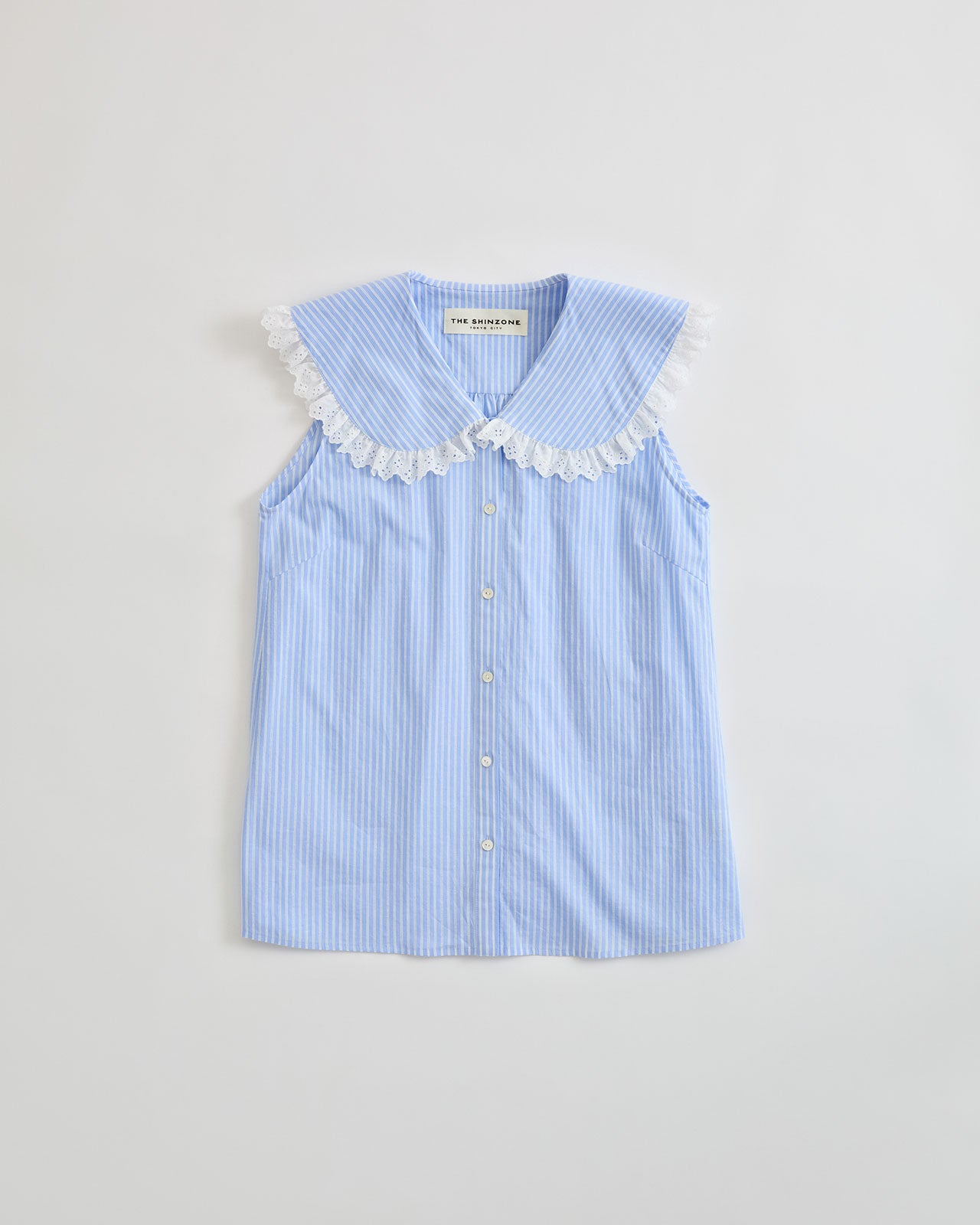 【7月上旬お届け】SLEEVELESS LACE BLOUSE