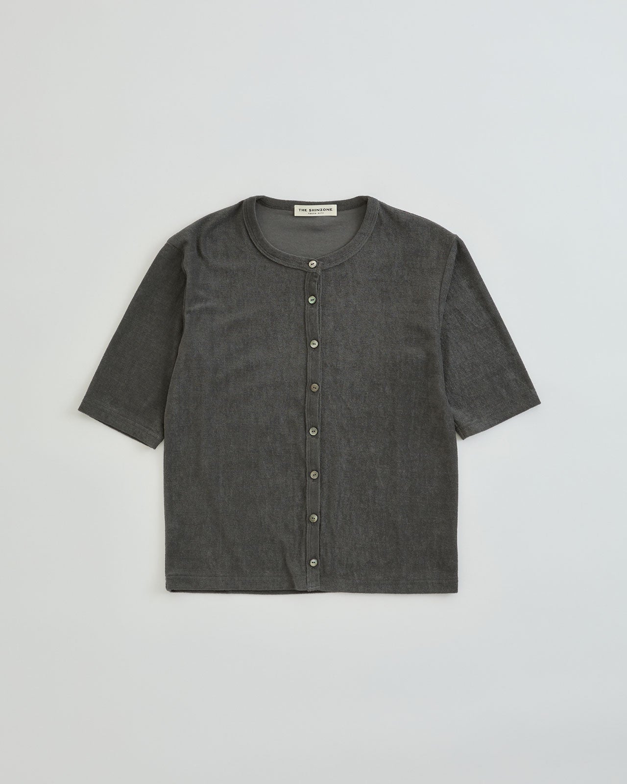 【4月上旬お届け】PILE HALF SLEEVE CARDIGAN