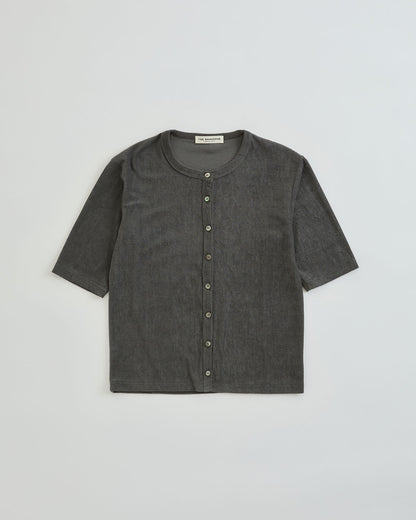 【4月上旬お届け】PILE HALF SLEEVE CARDIGAN