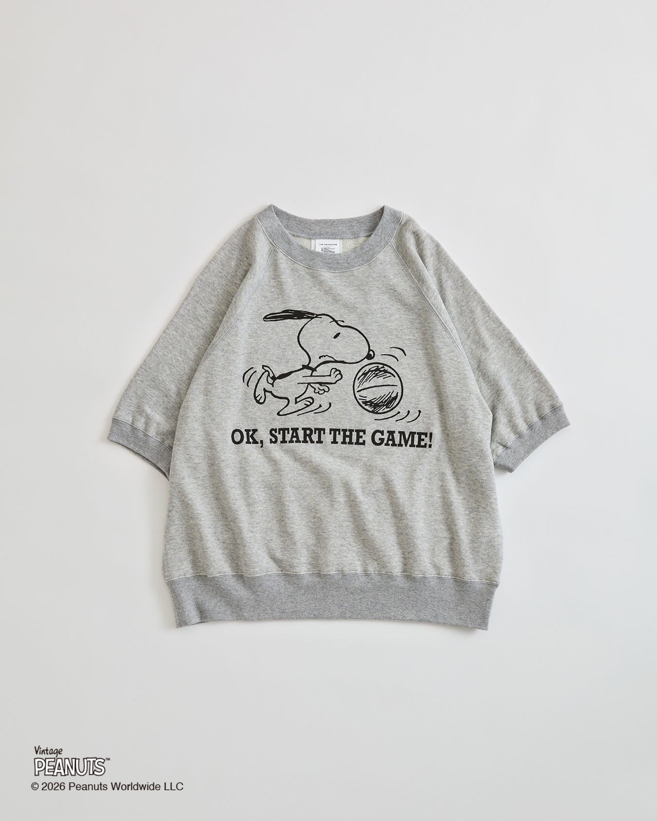 【6月下旬お届け】PEANUTS HALF SLEEVE SWEATSHIRT