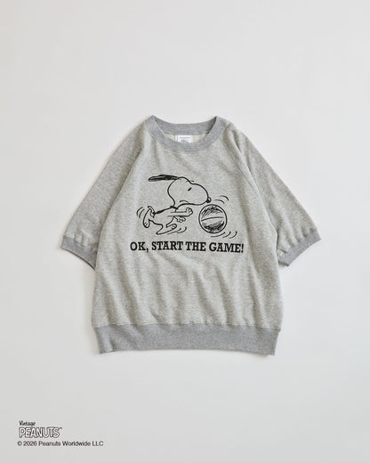 【6月下旬お届け】PEANUTS HALF SLEEVE SWEATSHIRT