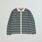 【4月中旬お届け】MULTI-STRIPED POLO KNIT CARDIGAN