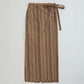 【6月上旬入荷予定】LINEN STRIPED WRAP SKIRT