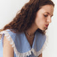 【7月上旬お届け】SLEEVELESS LACE BLOUSE