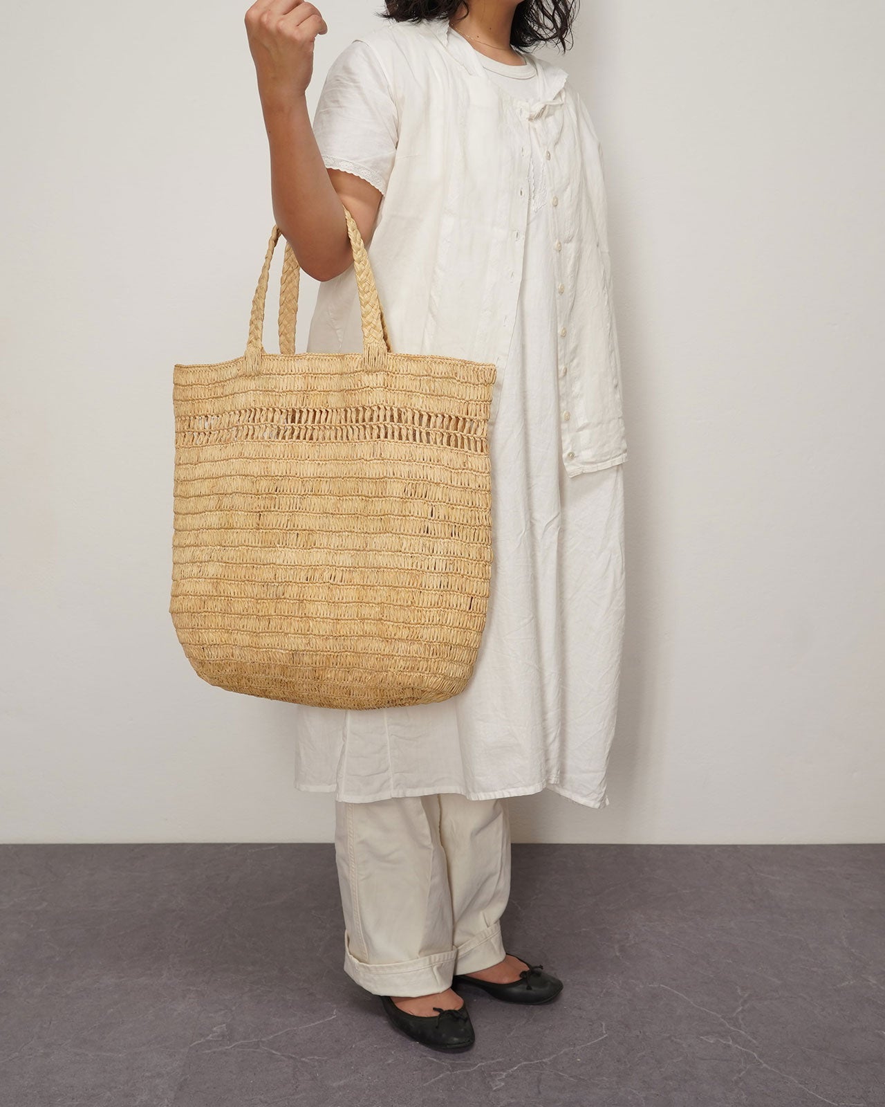 AMPIANA  Line tote bag (Lsize)