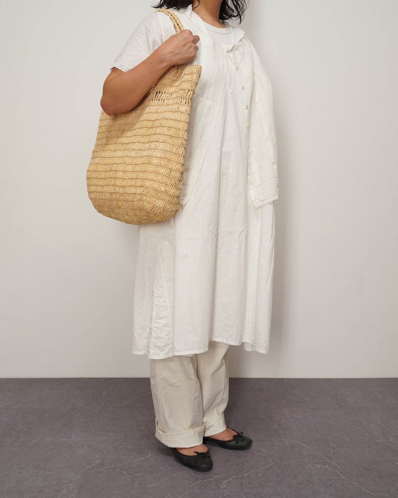 AMPIANA  Line tote bag (Lsize)