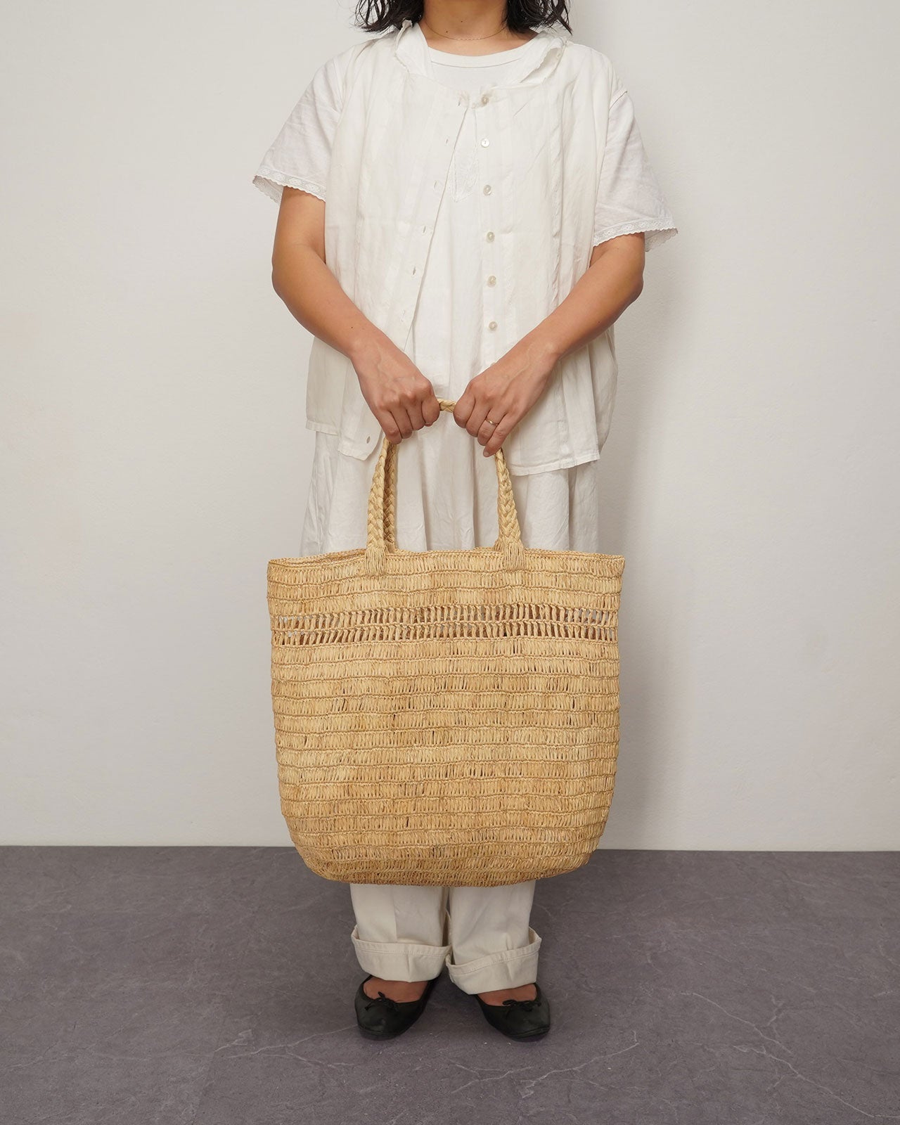AMPIANA  Line tote bag (Lsize)