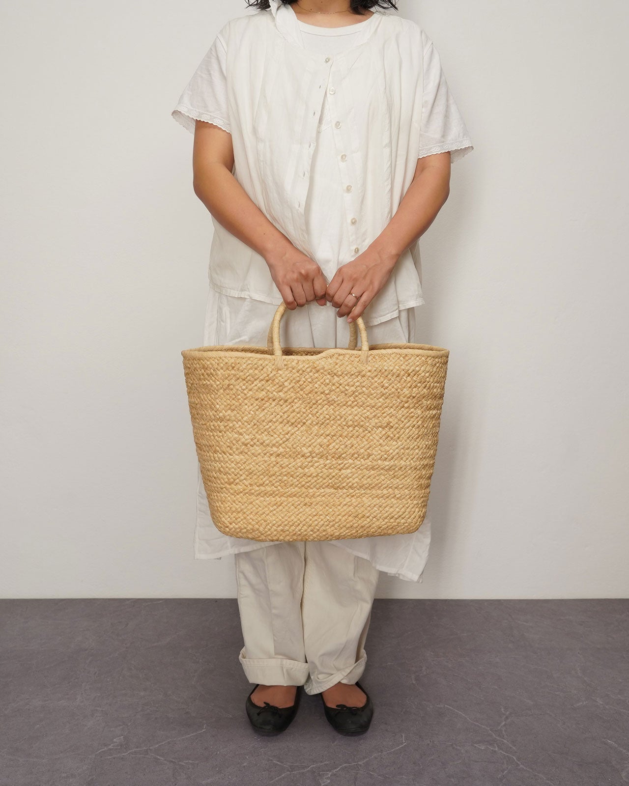 ampiana Lサイズ　かごバッグ AMPIANA Marché bag(L size) – Shinzone
