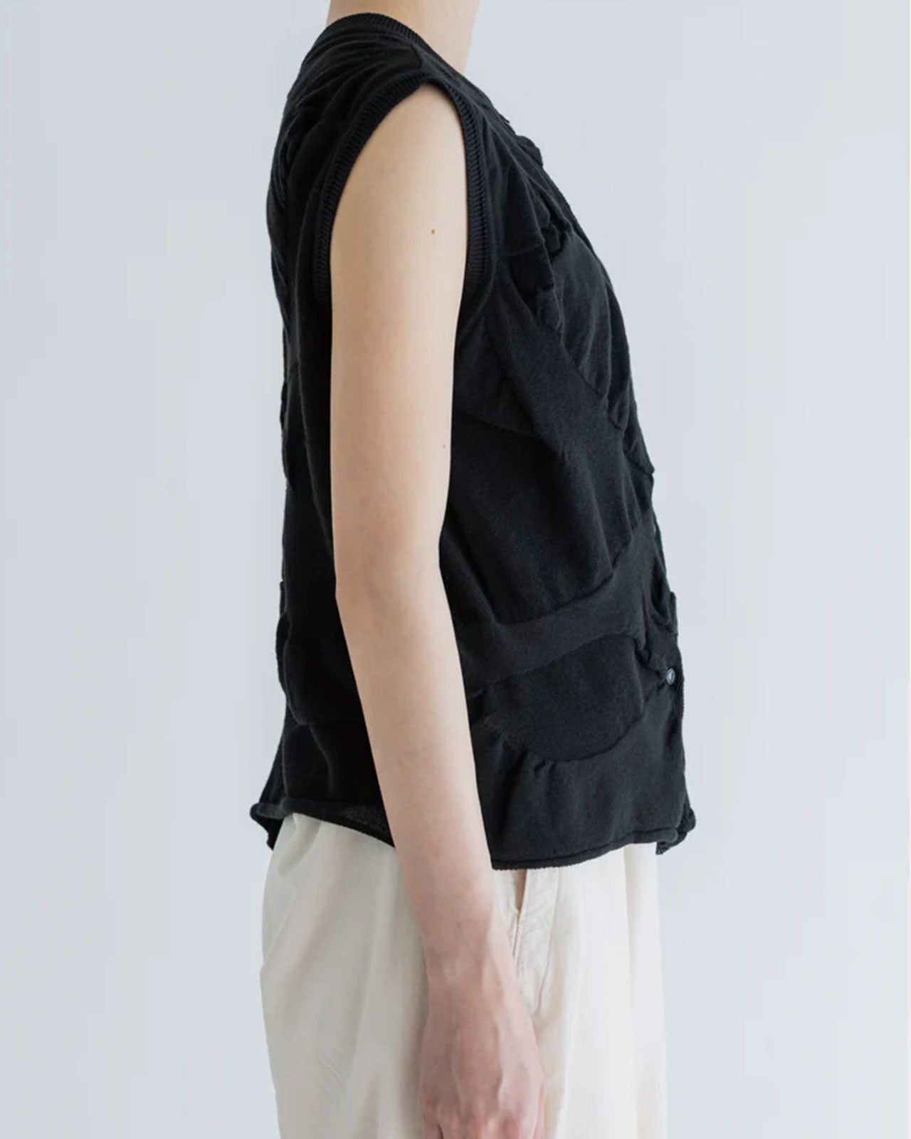 MEYAME LIGHT KNIT FRONT&BACK SLEEVELESS