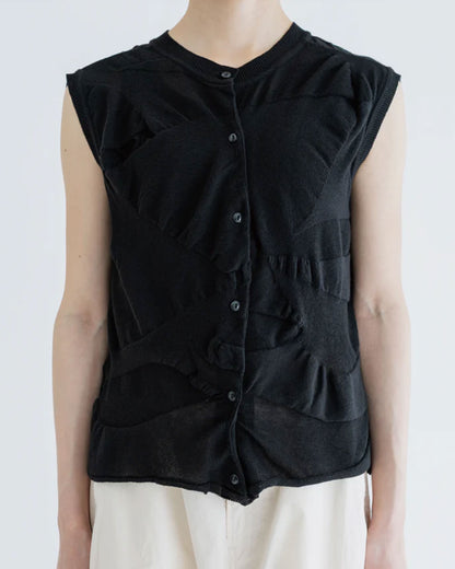 MEYAME LIGHT KNIT FRONT&BACK SLEEVELESS