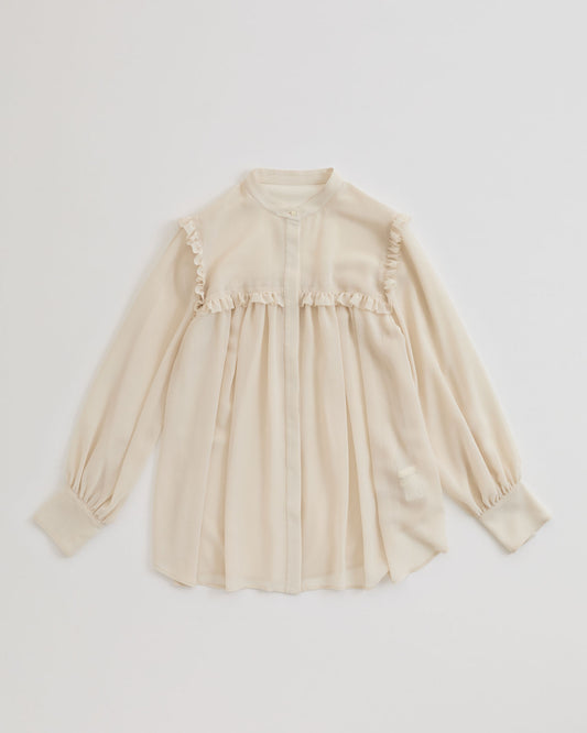 【1月下旬お届け】GEORGETTE RUFFLED BLOUSE