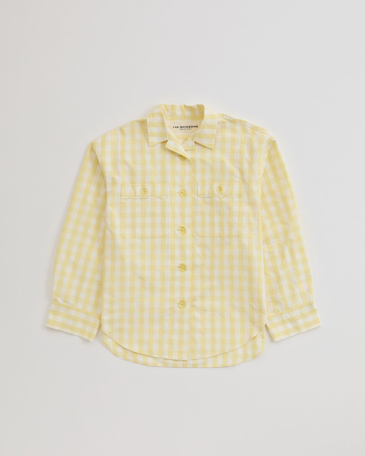 美品 プランテーション ギンガムチェック コットンシャツ イエロー 近年 2月下旬入荷予定】GINGHAM CHECK SHIRT – Shinzone