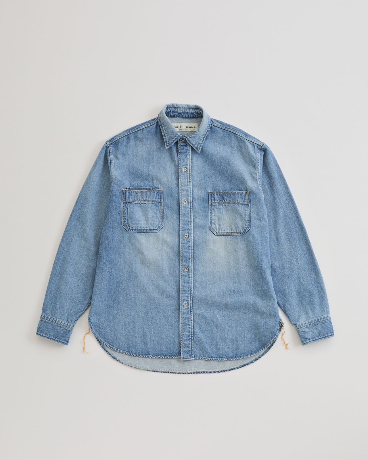 Shinzone デニム ウエスタンシャツ シンゾーン ヴィンテージ加工 完売 Shinzone(シンゾーン)｜VINTAGE FADEDデニムシャツ/ブルー の通販