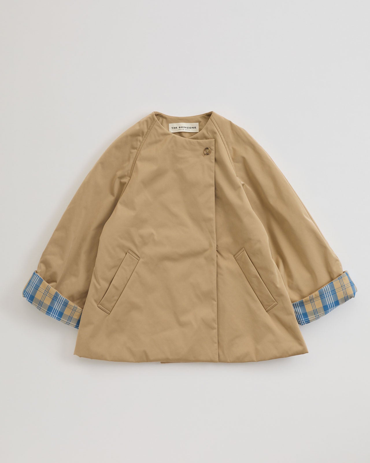 COLLARLESS PADDED COAT – Shinzone