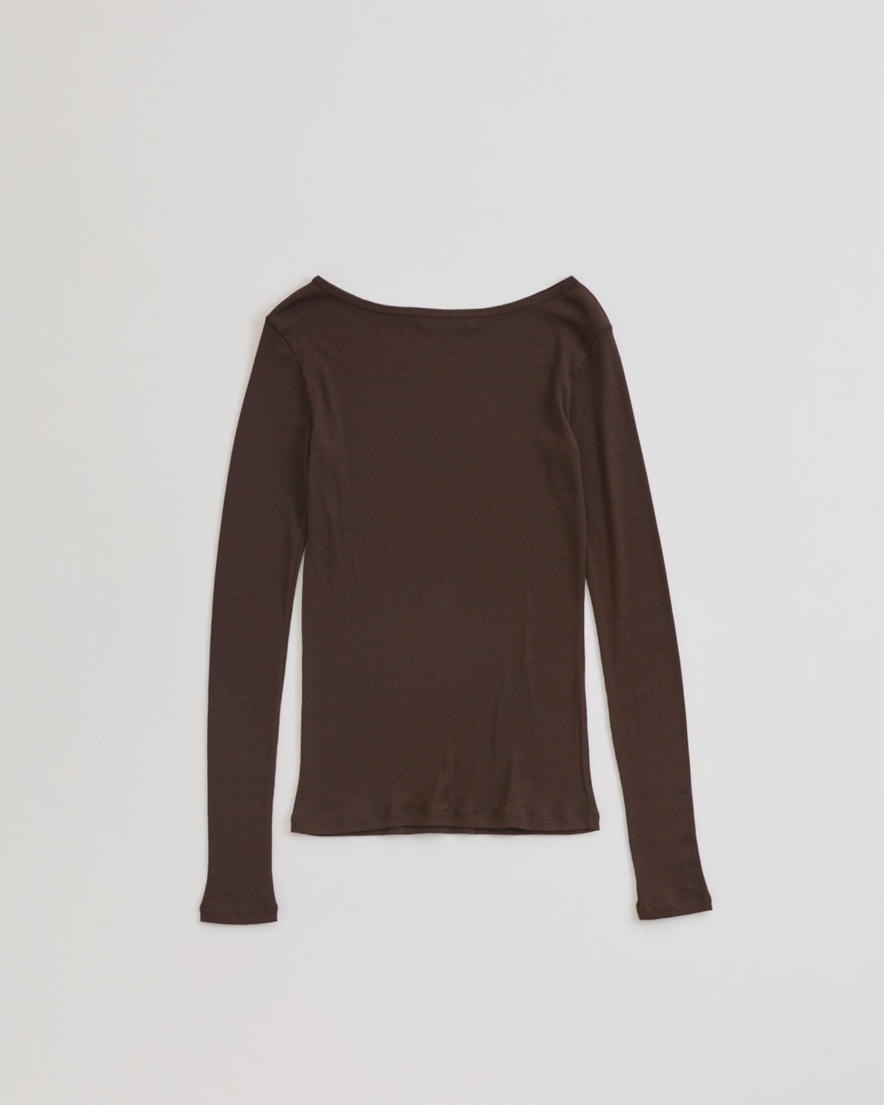 ダークブラウン 長袖カットソー 前結び 2月下旬入荷予定】SHEER RIB LONG SLEEVE TEE – Shinzone