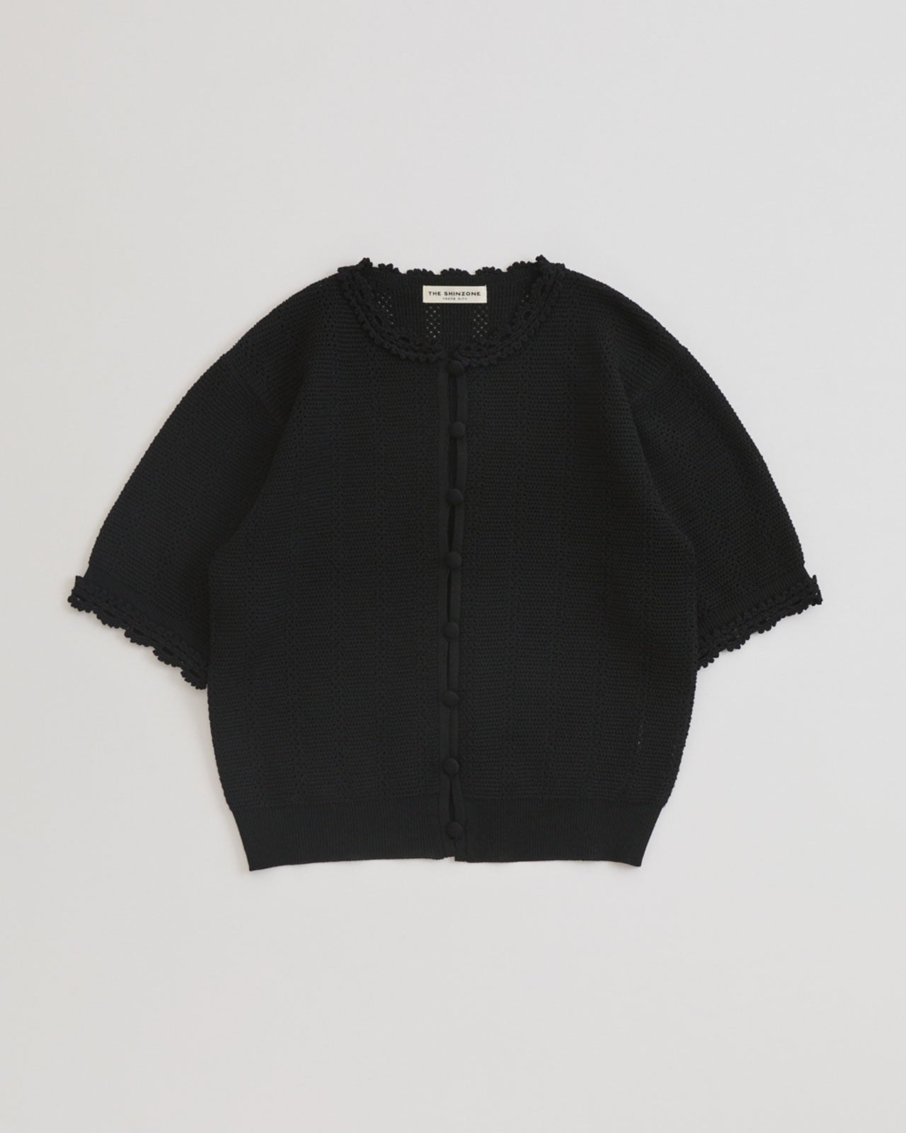 【3月中旬入荷予定】MESH LACE KNIT CARDIGAN