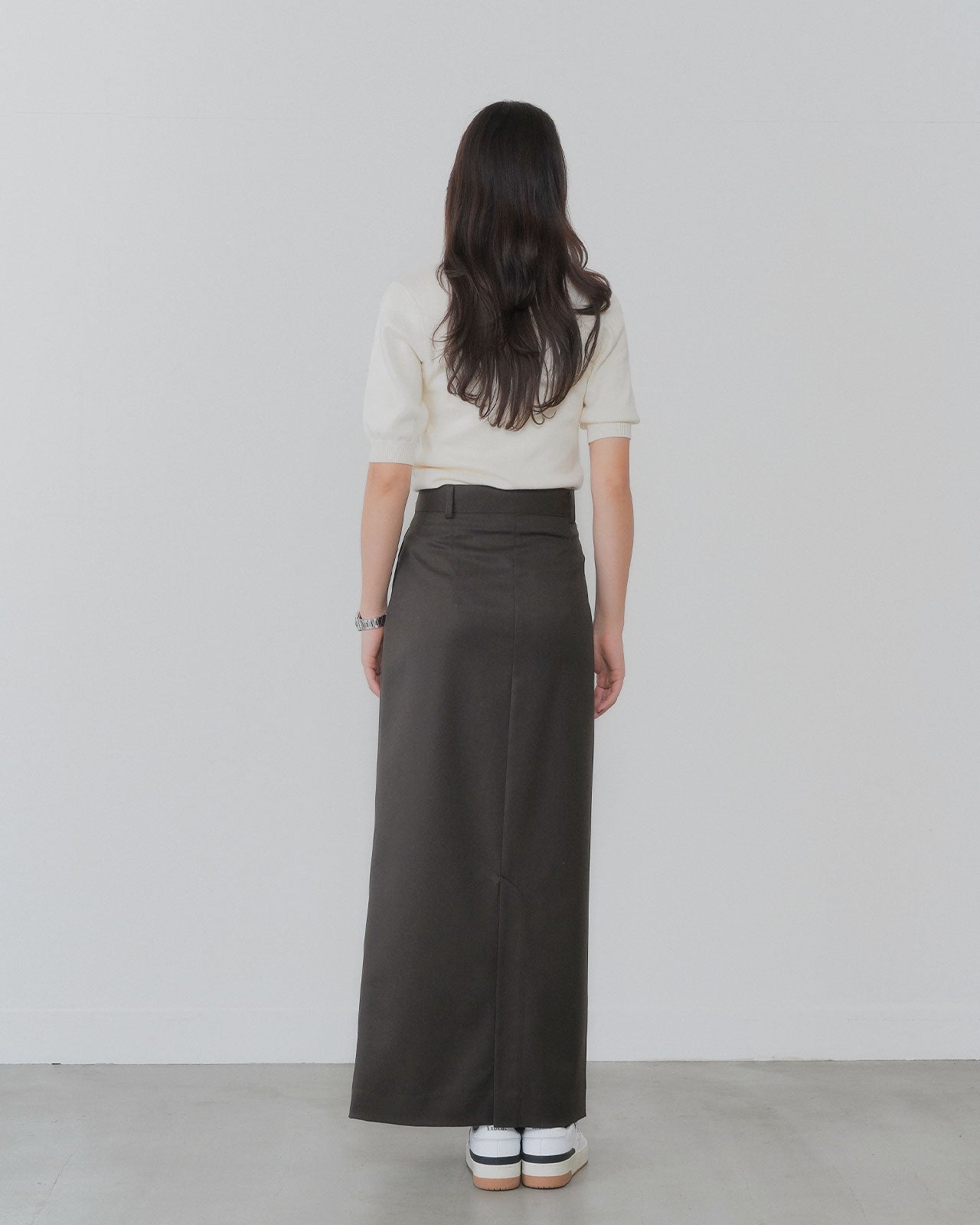 【9月中旬お届け】WASHABLE WOOL CHRYSLER SKIRT