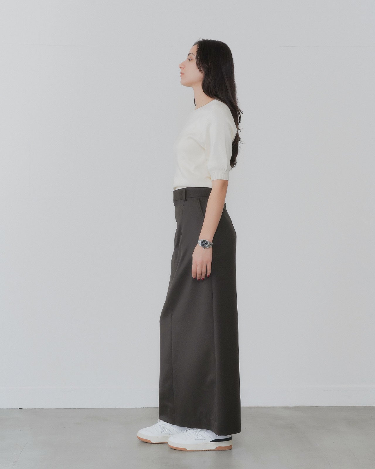 【9月中旬お届け】WASHABLE WOOL CHRYSLER SKIRT