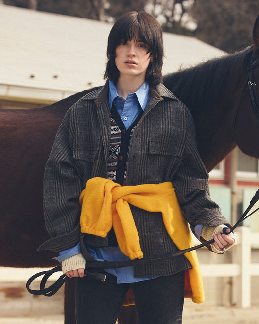 【9月中旬お届け】BRITISH WOOL CHECKED SHIRT JACKET