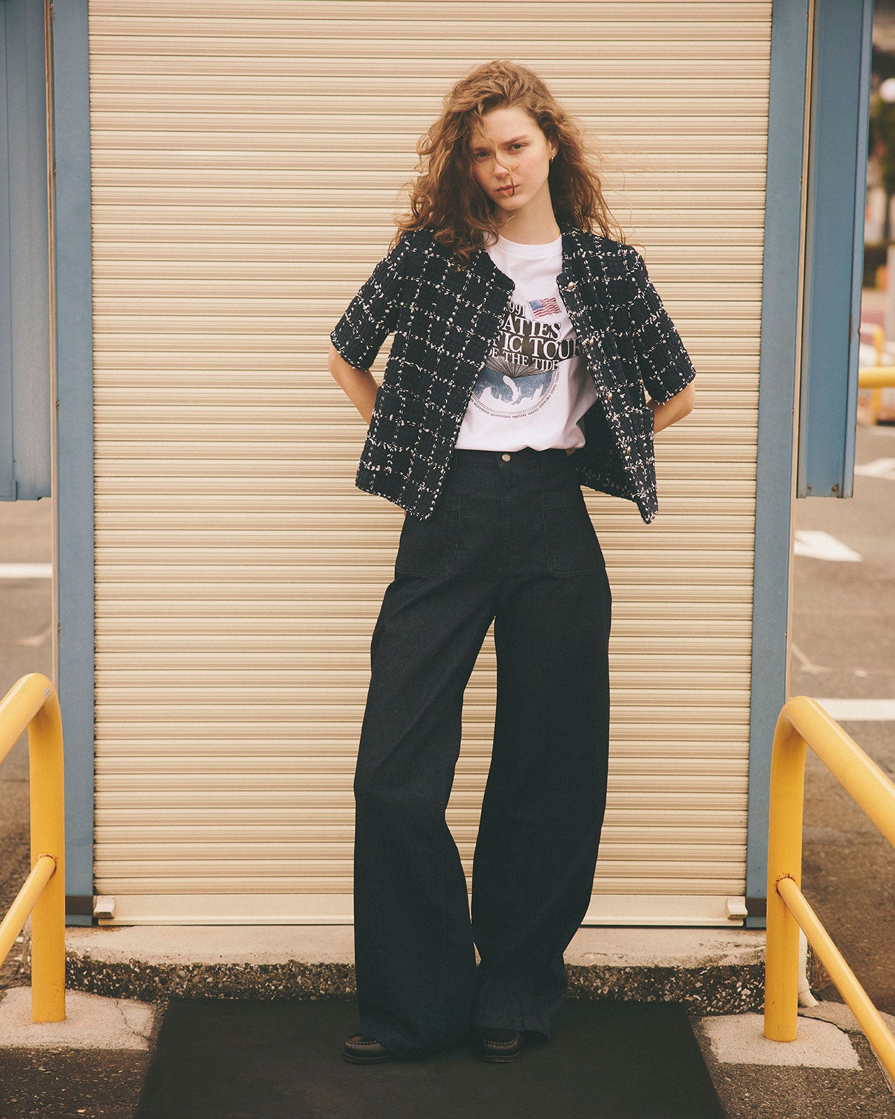 【4月上旬お届け】TWEED HALF SLEEVE JACKET